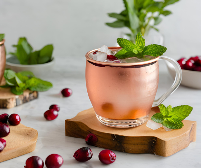 Alkoholfreier Cocktail Cranberry Mule